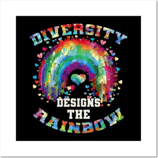 Diversity Designs The Rainbow Autism Awareness Posters and Art